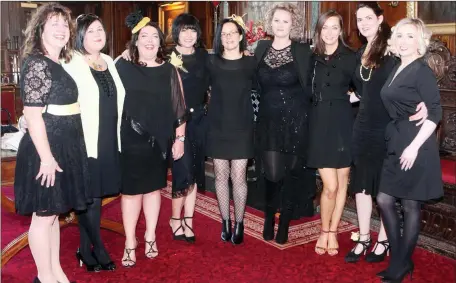  ??  ?? (L-R), Mary Doyle, Amanda Duffy, Lucy Carty, Tanya McDermott, Cassandra Holmes, Ingrida Tristpatly­te, Brigid Cormican and Marie Cheevers at the Northwest Simon Community Ladies Luncheon in Kilronan Castle last Sunday.