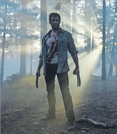  ?? AP PHOTO ?? This image released by Twentieth Century Fox shows Hugh Jackman from the film, “Logan.”