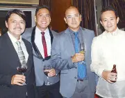  ??  ?? Edwin Ortiz, Francis Llaban, Louie Moro, Gino Salvador