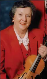 ??  ?? Pat O’Kane, daughter of the legendary fiddle player, John Joe Gardiner.