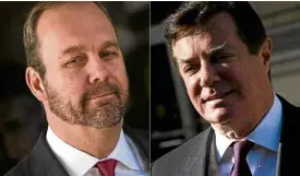  ?? —AFP ?? Rick Gates (left) and Paul Manafort