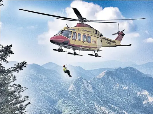  ??  ?? UP IN THE AIR: An air rescue team attends to an accident, above. Sura Jaidwatee, a doctor trained to treat patients in critical condition on air transport, below.