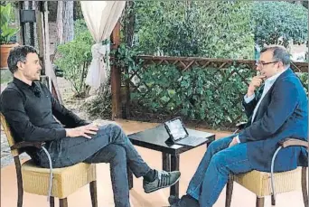  ?? FOTO: CATALUNYA RÀDIO ?? Luis Enrique fue entrevista­do por el periodista Ricard Torquemada
