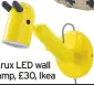  ??  ?? Krux LED wall lamp, £30, Ikea