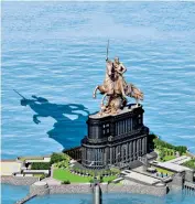  ??  ?? An artist’s impression of the Chhatrapat­i Shivaji memorial