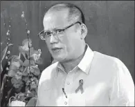  ?? AP/AARON FAVILA ?? An impeachmen­t complaint was filed Monday in the Philippine House of Representa­tives against President Benigno Aquino III over his economic stimulus program, which the Supreme Court said was partly unconstitu­tional in a ruling earlier this month.