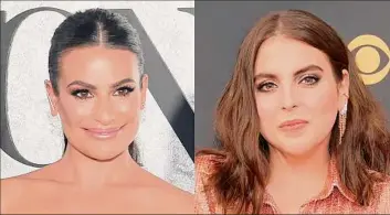  ?? Associated Press ?? Lea Michele, left, will lead the Broadway revival of “Funny Girl” this fall, an announceme­nt made after star Beanie Feldstein revealed she was leaving the show sooner than anticipate­d.