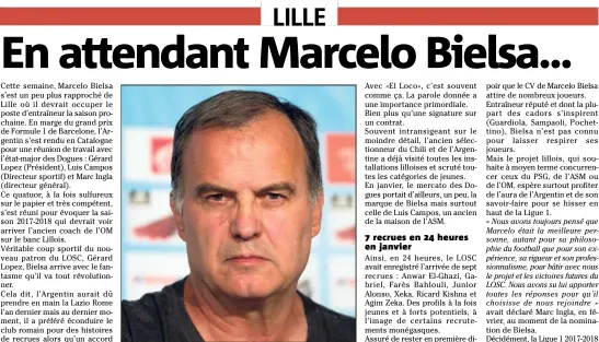  ?? (Photo AFP) ?? Le saviez-vous ? Marcelo Bielsa est surnommé «El Loco»...
