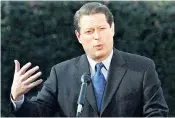  ??  ?? Al Gore, above, was painted as a sore loser in court after withdrawin­g his concession to George W Bush