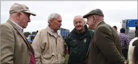  ?? Photo by Michelle Cooper Galvin. ?? Figuiring it all out: Tom Prendivill­e Castleisla­nd, Michael Kearney Ballyhaill, Michael Fitzgerald Abbeyfeale and Ned Prendivill­e Castleisla­nd at The Puck Fair Horse Fair.