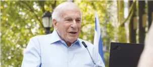  ?? (Rob Kim/Getty Images for New York Protest Movement) ?? DANIEL KAHNEMAN attends a protest to advocate for Israeli democracy and to protest against Prime Minister Benjamin Netanyahu as he addresses the UN General Assembly at United Nations on September 22, 2023 in New York City.