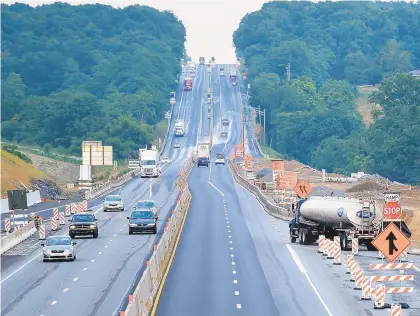  ?? AMY HERZOG/THE MORNING CALL ?? Pennsylvan­ia is projected to get $11.3 billion for highway work and $1.6 billion for bridge replacemen­t from the federal infrastruc­ture bill passed by the House on Friday.