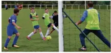  ??  ?? Une quinzaine de jeunes a participé à la matinée football.