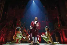  ?? CONTRIBUTE­D PHOTOS BY JOAN MARCUS ?? Chris De’Sean Lee, a native of Augusta, plays two important roles in “Hamilton,” as the Marquis de Lafayette and Thomas Jefferson.