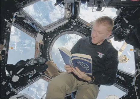  ?? ?? Tim Peake on the Internatio­nal Space Station. His show, My Journey To Space, is in his home town at Chichester Festival Theatre on March 4, 2023.