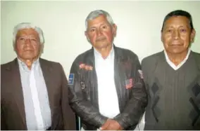  ??  ?? Alfonso Reinoso, Bolívar Cevallos y Adolfo López.