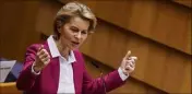  ?? (Photo AFP) ?? « Nous devons faire des investisse­ments [...] de façon à ce que la prochaine génération en Europe en recueille demain les bénéfices », a promis Ursula von der Leyen, la présidente de la Commission.