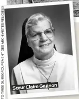  ?? ?? La salle Claire Gagnon, A.M.J. a été inaugurée le 17 janvier 2019 au Centre d’archives du monastère des Augustines. Archiviste de la communauté pendant près de 50 ans, soeur Claire Gagnon a occupé diverses fonctions à l’hôpital de l’Hôtel-Dieu et au monastère, notamment le poste de supérieure générale de la Fédération des monastères des Augustines de la Miséricord­e de Jésus, de 1990 à 2000. On voit ici soeur Claire Gagnon signer le livre d’or.