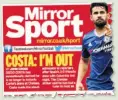  ??  ?? POINT OF NO RETURN Our back page story on Costa yesterday