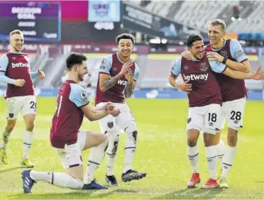  ?? // TWITTER WEST HAM ?? La `orquesta' de Moyes está cada vez más afinada y con ganas de tocar el himno de la Champions