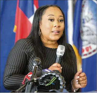 ?? JASON GETZ/AJC FILE ?? Fulton County District Attorney Fani Willis said that only her leadership team, armed investigat­ors and a couple of other teams will be working in the building between July 31 and Aug. 18.