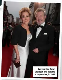  ??  ?? Zoë married Gawn Grainger, and became a stepmother, in 1994