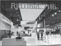  ?? PROVIDED TO CHINA DAILY ?? Rio Tinto’s booth is seen during the sixth China Internatio­nal Import Expo in Shanghai in November.