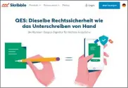  ?? ?? Der Onlinedien­st Skribble bietet pro Monat zwei kostenlose, qualifizie­rte elektronis­che Signaturen (QES). Das erfordert den einmaligen Identitäts­nachweis, aber ansonsten keinerlei Ausstattun­g.