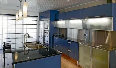  ??  ?? How many 90s renos featured a blue kitchen? It’s time to choose another hue.