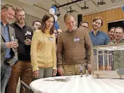  ?? [PHOTO PROVIDED BY PARAMOUNT PICTURES] ?? Kristen Wiig plays Audrey Safranek, Matt Damon plays Paul Safranek, Maribeth Monroe plays Carol Johnson and Jason Sudeikis plays Dave Johnson in “Downsizing” from Paramount Pictures.