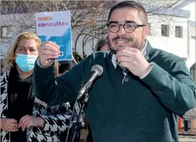  ?? ?? João Oliveira, líder parlamenta­r do PCP, esteve no concelho de Silves