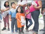  ?? TOM FOX — THE ASSOCIATED PRESS ?? Migrant children and mothers wait after being processed by the U.S. Border Patrol in Texas.