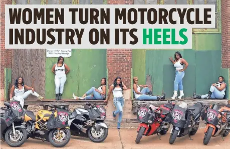  ?? MARISSA WEEKES MASON ?? The Skull Kandy SBC Motorcycle Club in the South Jersey-Philadelph­ia area is one of many women-only motorcycle clubs across the USA. Motorcycle companies have taken note of this demographi­c and are responding with updated bikes and gear.