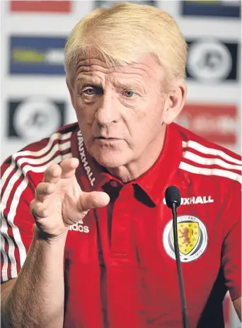  ?? Picture: SNS. ?? Gordon Strachan: place in the play-offs back within Scotland’s reach.