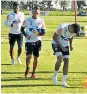  ??  ?? Entrenamie­nto del Junior ayer en Santa Fe.