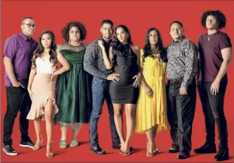  ?? Provided ?? Season 2 of “The Family Chantel” premieres at 9 p.m. Monday on TLC. The series centers on Chantel Everett, fifth from left, and Pedro Jimeno, fourth from left.