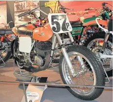  ?? ?? This ’69 Cappra was built for short track racing in the United States and is actually the same as one ridden by a certain Kenny Roberts at the start of his race career!