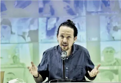  ?? Foto: dpa ?? Podemos-Chef Pablo Iglesias will der Rechten die Region Madrid streitig machen.