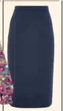  ??  ?? Navy skirt, £130 (libbylondo­n.com)