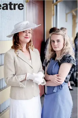  ??  ?? Maria James (left), who played Blanche in Warragul Theatre Company’s “A Streetcar Named Desire” alongside castmate Alyssa Fritzlaff, was awarded the GAT award for most outstandin­g lead female actor in a drama/comedy.