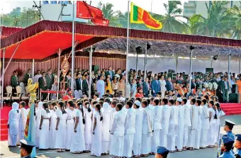  ??  ?? The national anthem’s Tamil version was sung at Independen­ce Day celebratio­ns since 2016