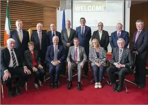  ??  ?? Cathaoirle­ach, Councillor­s, Members of the Sligo County Board and guests at the reception for Aogán O Fearghaíl at County Hall, Riverside.