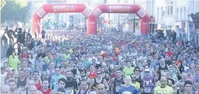  ??  ?? The Cardiff Half Marathon last Sunday attracted 22,000 runners