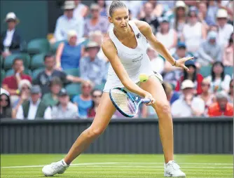  ?? GETTY IMAGES ?? ▪ Karolina Pliskova of the Czech Republic advanced to the third round after beating Victoria Azarenka on Wednesday.