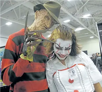  ?? PHOTOS BY RAY SPITERI/POSTMEDIA NEWS ?? More than 3,000 horror fans attended the first-ever Frightmare in the Falls festival at Scotiabank Convention Centre in Niagara Falls Saturday and Sunday.