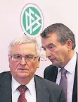  ?? FOTO: IMAGO ?? Ex-DFB-Präsidente­n: Theo Zwanziger (li.) und Wolfgang Niersbach.