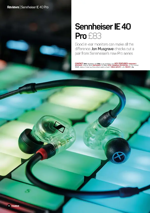 Sennheiser ie 40 pro frequency response hot sale