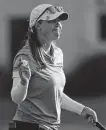  ?? Katelyn Mulcahy / Getty Images ?? Jennifer Kupcho reacts on the 18th hole Saturday at The Chevron Championsh­ip.