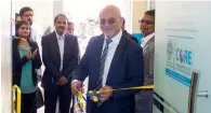 ??  ?? Syed Mohammed Aumir inaugurate­s ‘Center for Profession­al Education in Mechatroni­cs’ at Birla Institute of Technology campus, Ras Al Khaimah.