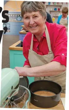  ??  ?? Weak arms: Bake Off contestant Val Stones